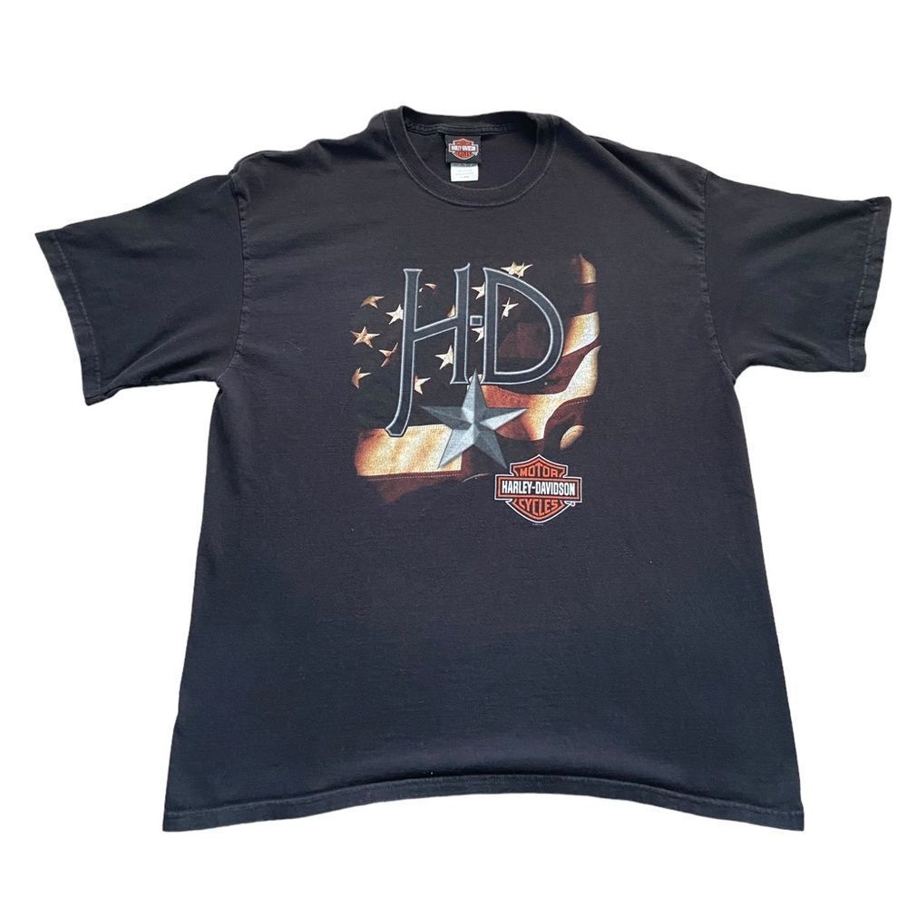 Harley Davidson Motorcycles HD Sarasota, Florida American Flag T Shirt Size XL